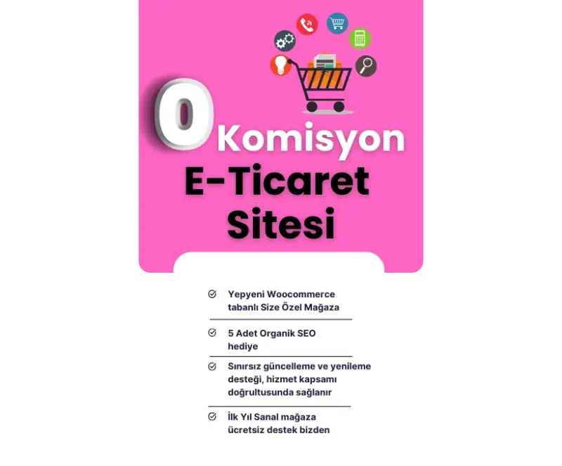 Komisyonsuz E - Ticaret Sitesi Kurulumu Komisyonsuz E - Ticaret Sitesi Kurulumu