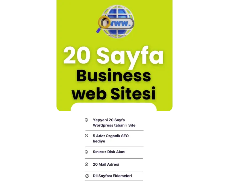 20 Sayfa Web Site Paketi 20 Sayfa Web Site Paketi