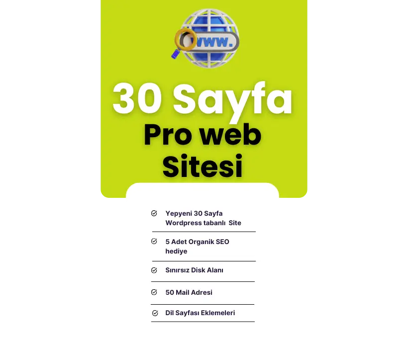 30 Sayfa Web Site Paketi
