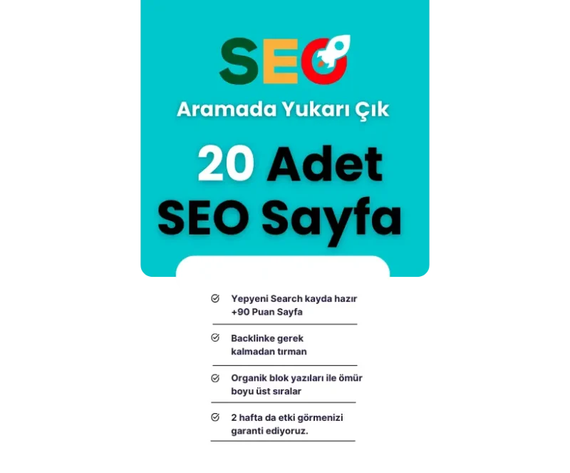 20 Kelime/Sayfa SEO hizmeti 20 Kelime/Sayfa SEO hizmeti