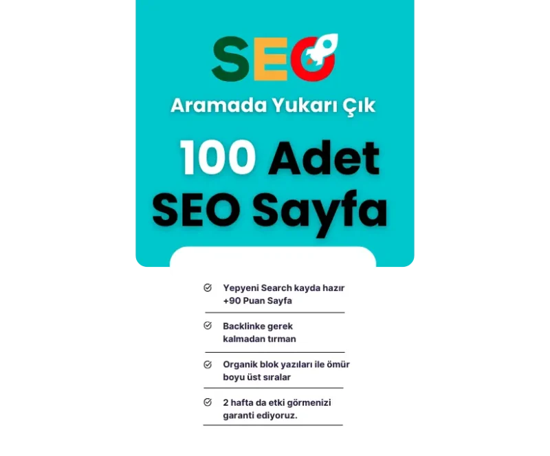 100 Kelime/Sayfa SEO hizmeti 100 Kelime/Sayfa SEO hizmeti